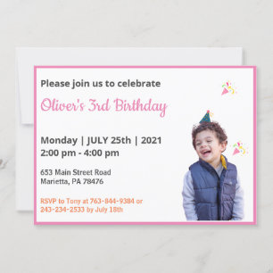 Invitation Très drôle   Enfants Photo Anniversaire