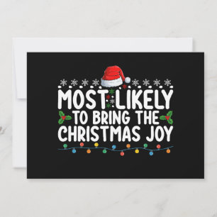 Invitation Très Probable D'Apporter Les Fêtes De Noël Joy