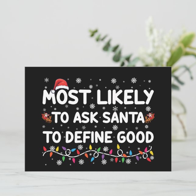 Invitation Très Probable De Demander À Père Noël De Définir L (Debout devant)