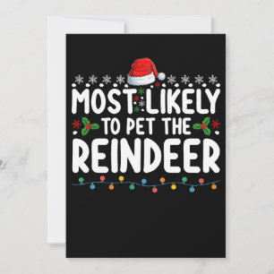 Invitation Très Probable De Pet Les Vacances De Noël Reindeer