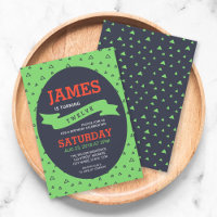 Triangle moderne Vert et Bleu Anniversaire