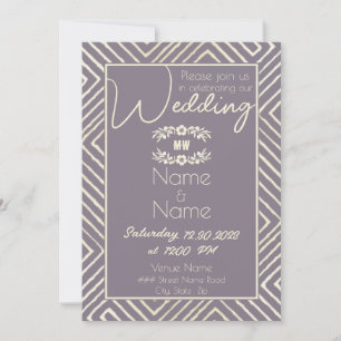 Invitation Tribal African Dusty Purple Mariage
