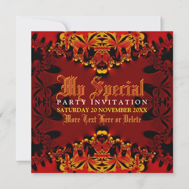 Invitation Tribal Exotic Tiger Jungle Party (Devant)