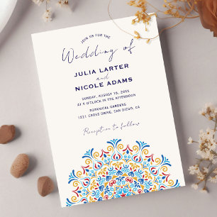 Invitation Tribal Folk Pays Culture Crest Mandala Mariage