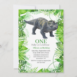 Invitation Tricératops de Dinosaure