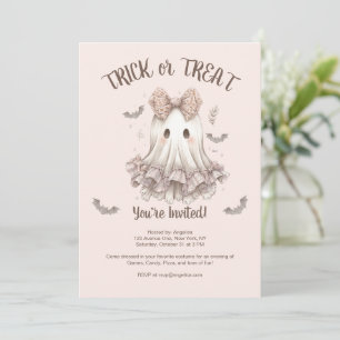 Invitation Trick or Treat mignon Fille fantôme Fête d'Hallowe