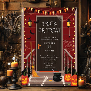 Invitation Trick ou traitement Haunween hanté