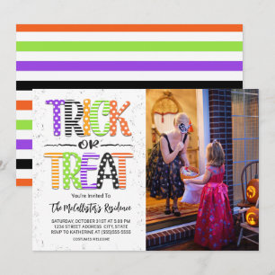 Invitation Trick ou traiter Halloween Costume de fête photo
