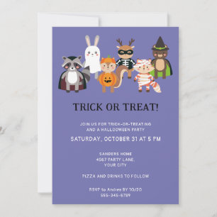 INVITATION TRICK OU TRAITER HALLOWEEN PARTY