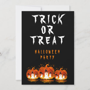 INVITATION TRICK OU TRAITER HALLOWEWEEN COSTUME PARTY