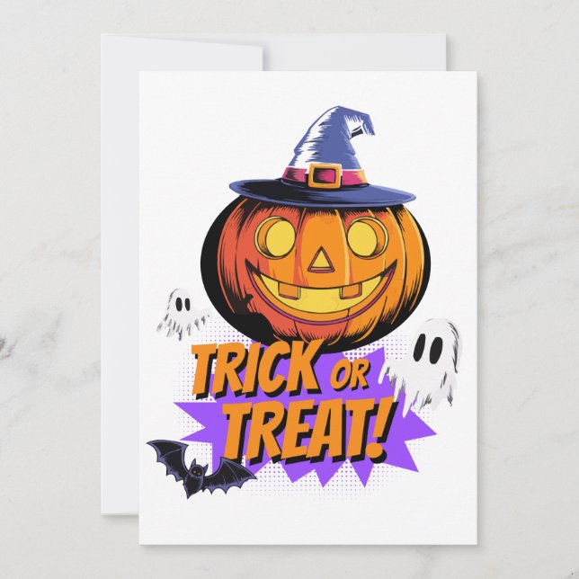 Invitation Trick ou Treat ! Halloween (Devant)