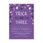Trick ou trois Halloween 3ème anniversaire Invitat