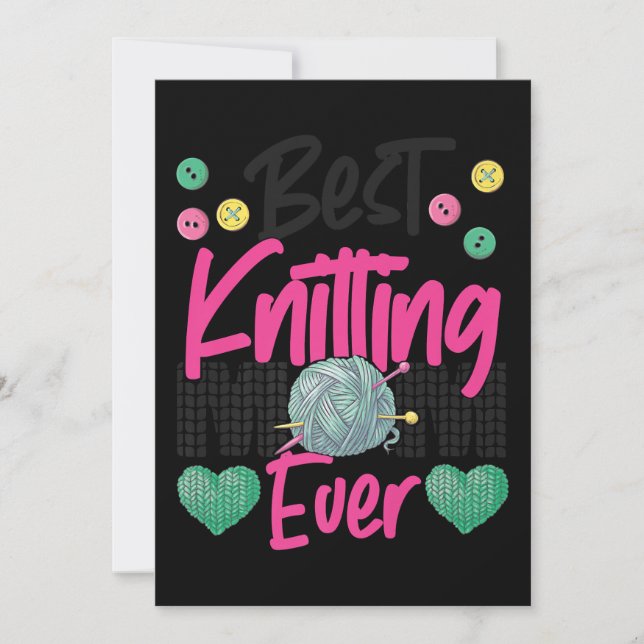 Invitation Tricot Crochet Knit Happer Knitter (Devant)