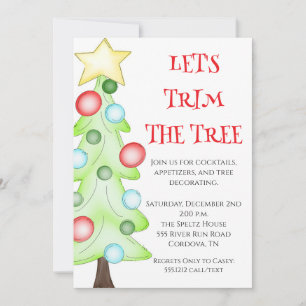 Invitation Trier l'invitation de la fête de Noël des arbres