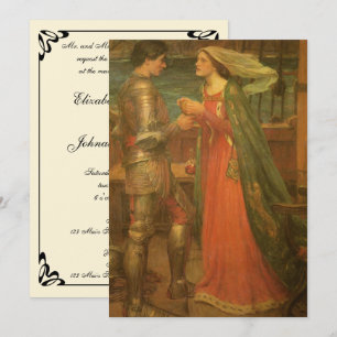 Invitation Tristan et Isolde par JW Waterhouse Mariage