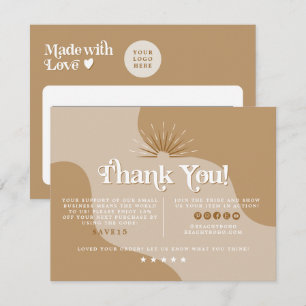 Invitation TRIXIE Retro Earth Tone Beige Business Merci