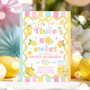 Invitation Trois ans c'est si doux Fête d'anniversaire de 3 a