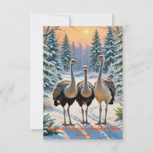 Invitation Trois autruches conviviales