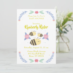 Invitation Trois belles abeilles 