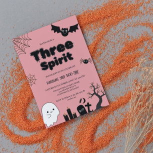 Invitation Trois Esprit Halloween 3ème anniversaire