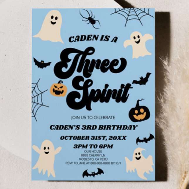 Invitation Trois Esprit Halloween 3ème Troisième fête d'anniv (Créateur téléchargé)