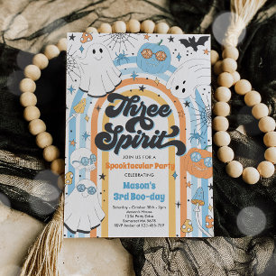 Invitation Trois Esprit Halloween Super Fantôme 3e anniversai