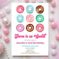 Trois est si doux Donut 3e fête d'anniversaire