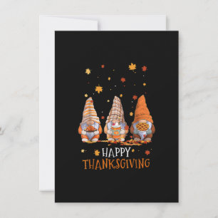 Invitation Trois Gnomes Bon thanksgiving Automne Automne Pump