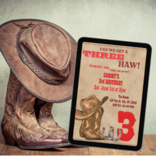 Invitation Trois Haw, Western 3e anniversaire