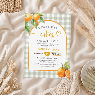 Invitation Trois petites mignonnes sont en route Baby Shower