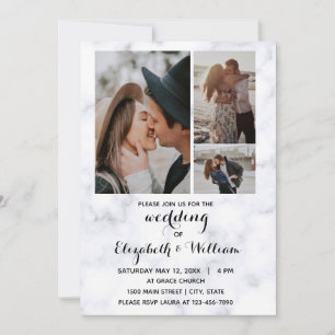Invitation Trois Photos Collage Mariage Inspirationnel
