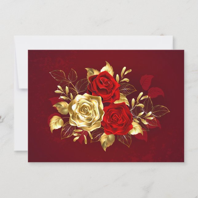 Invitation Trois Roses de bijoux (Devant)
