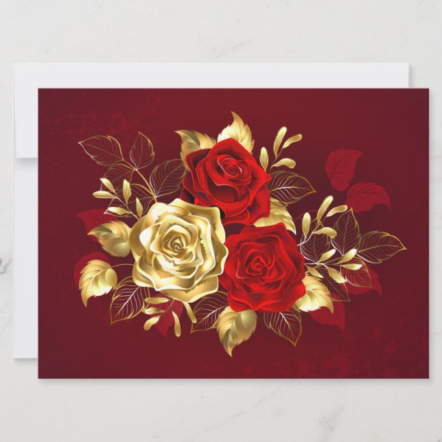 Invitation Trois Roses de bijoux (Devant)