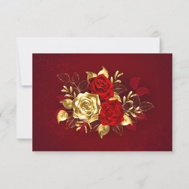 Invitation Trois Roses de bijoux (Devant)