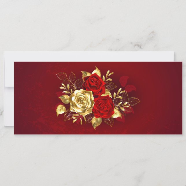 Invitation Trois Roses de bijoux (Devant)