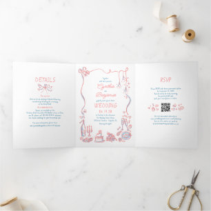 INVITATION TROIS VOLETS 