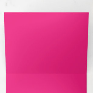 Invitation Trois Volets Arrière - plan solide rose chaud gras Couleur vi