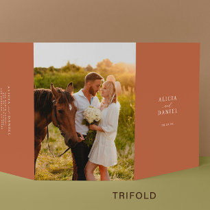 Invitation Trois Volets Automne photo mariage de automne RSVP détails code