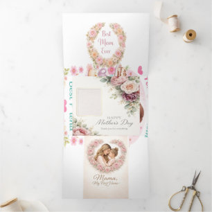 Invitation Trois Volets Conception moderne polyvalente — Collection de mai