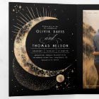 Crescent Moon Sun Halo Celestial Mariage Photo