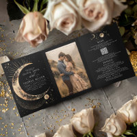 Crescent Moon Sun Halo Celestial Mariage Photo