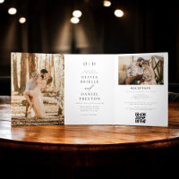 Elegant moderne Photo Mariage Détails QR Code