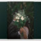Emerald Green Gold Leaf Branche tout en un Mariage