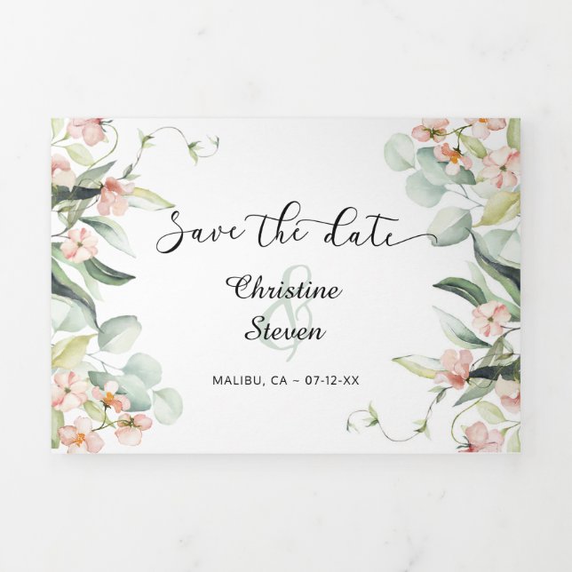 Invitation Trois Volets Enregistrer la date Futsal Tripler en une seule in (Page de couverture)