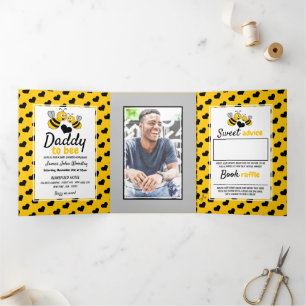 Invitation Trois Volets Honey Bee, Suite Baby shower