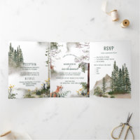 Into the Wild Rustic Mountain Paysage Renard rouge