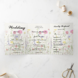 Invitation Trois Volets Lovely Mariage Springtime