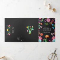 Mariage de fête mexicaine florale colorée