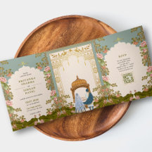 Mariage indien esthétique code QR tout en un