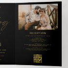 Mariage photo noir Or tout en un code QR
